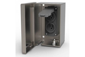 AA-EB-5R - Tamper Resistant Locking Outlet Box w/ Cylinder Lock