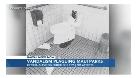 Vandalism Rampant in Maui County Parks