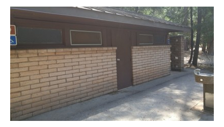 Alpine View Campground Bathroom 2, Trinity Lake, California - Bathroom Review