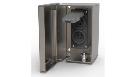 AA-EB-5R - Tamper Resistant Locking Outlet Box w/ Cylinder Lock