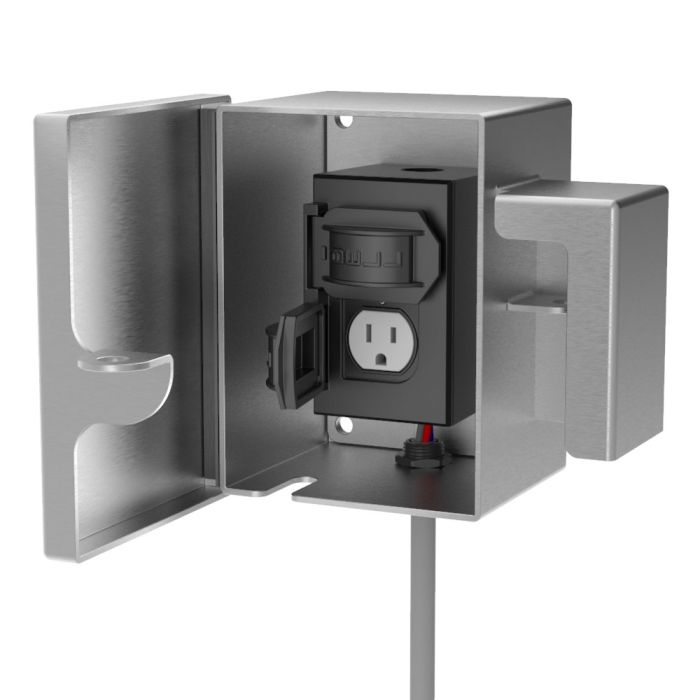 Lockable Outlet Cover w/ Padlock for Indoor & Outdoor Use