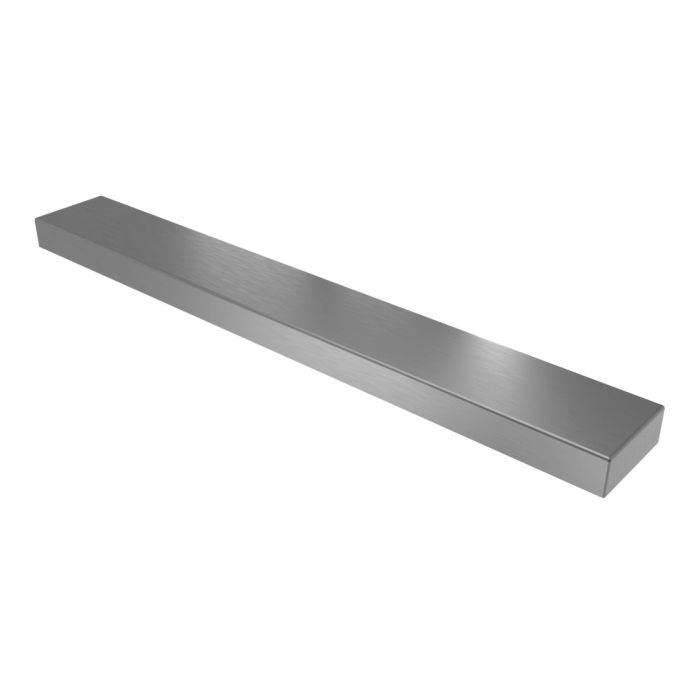 Front view of 24-inch vandal resistant stainless steel utility shelf