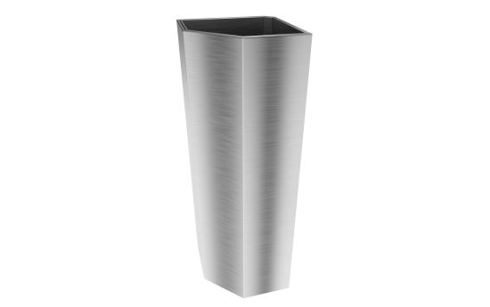 Front view of AA-TR14 stainless steel corner waste receptacle