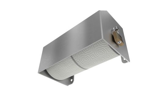 Front view of AA-HRTD-LCx2E Vandal Resistant Two Roll Toilet Paper Holder