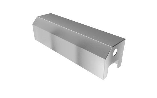 Vandal resistant four roll stainless steel toilet paper holder - front isometric view