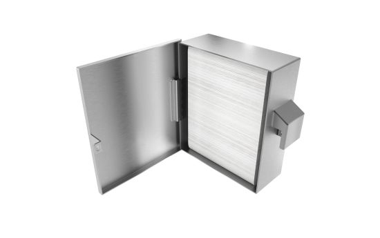 Vandal Proof Narrow Multifold Paper Towel Dispenser with Padlock Security