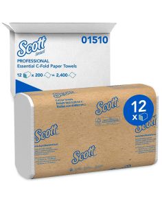 Scott Essential C Fold Paper Towels (01510) with Fast-Drying Absorbency Pockets
