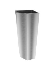 Front view of AA-TR14 stainless steel corner waste receptacle