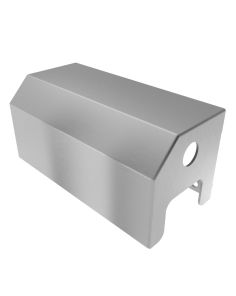 Vandal proof two roll stainless steel toilet paper holder with shroud lock front angle