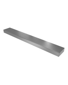 Front view of 24-inch vandal resistant stainless steel utility shelf