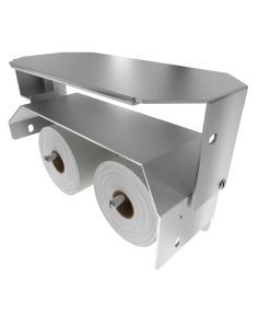 Interior view showcasing two 5” standard rolls and paper compatibility