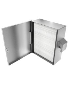 Vandal Proof Narrow Multifold Paper Towel Dispenser with Padlock Security