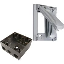 2 Gang - Weatherproof Electrical Outlook Box and Cover