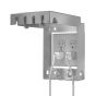 Vandal Proof Low Profile Recessed Double-Gang Outlet Security Box with Hitch Lock