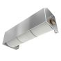 Vandal resistant three roll stainless steel toilet paper holder front angle