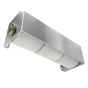 Underside view showing three roll toilet paper holder construction