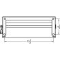 Mounting hole layout for three roll toilet paper holder