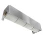 Underside view of four roll toilet paper holder construction
