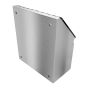 Back of brochure holder showing mounting hole placements