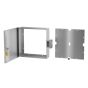 Interior of 20x20 lock box with conduit port and large wiring space