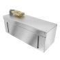 Compact stainless steel Z-fold paper towel dispenser front view