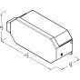 Dimensional drawing showing two-roll capacity and compact footprint