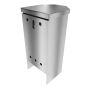 Rear isometric displaying mounting holes and welded construction