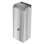 Front view of vandal resistant boxed liquid soap dispenser in closed position