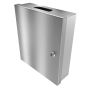 Front view of VSP-SWR sanitary waste receptacle with closed stainless steel housing