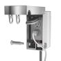 Front view open showing outlet compartment with cross bar lock access