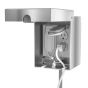 Front view open showing double gang outlet cavity