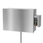 Front view of AA-EB-ST1 outdoor sprinkler timer lock box - closed stainless steel housing