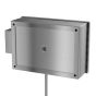 Back panel with large opening for wiring and conduit routing