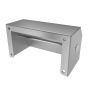 Back view of dispenser showing 3/8” mounting hole placement