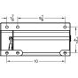 Mounting hole diagram for two roll shrouded toilet paper holder
