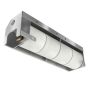 Industrial strength toilet paper holder with padlock - bottom isometric view