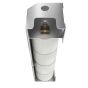 Heavy-duty four roll commercial toilet paper dispenser - side isometric view
