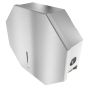 AA-JRDx1 Vandal Resistant Jumbo Roll Dispenser front isometric view in stainless steel satin finish