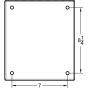 Rear technical drawing with mounting points