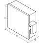 Front technical drawing showing full exterior dimensions