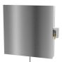 Front view of 24x24 vandal resistant stainless steel lock box with integrated padlock shroud