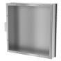 Rear panel with 22x22 opening and pre-drilled 3/8” mounting holes