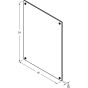 Dimensional diagram showing mirror size options