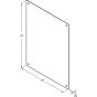 Dimensional drawing showing various standard mirror sizes