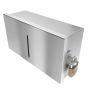 CDCR-approved stainless steel narrow paper towel dispenser front view