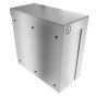 Back panel of enclosure with surface mounting holes visible