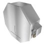 Heavy-duty stainless steel five-roll toilet paper dispenser front isometric view