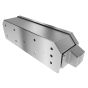 Rear isometric showing surface mounting holes and compact design