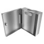 Open view of receptacle with feminine hygiene liner bag inserted