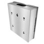 Back panel showing 3/8” surface mounting hole placements